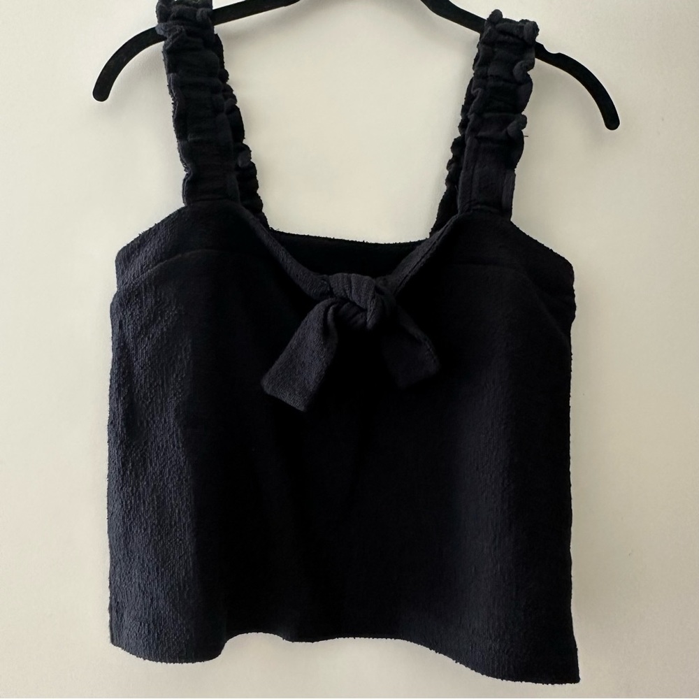 NWT Madewell front tie top black XXS